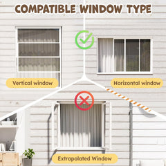 AECOJOY Catio Outdoor Cat Enclosure with Window Access, Large Window Catio Wood Cat House with 4 Platforms & 3 Doors