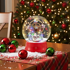 Tangkula 5.3 Ft 2-in-1 Musical Christmas Street Lamp with Falling Snow