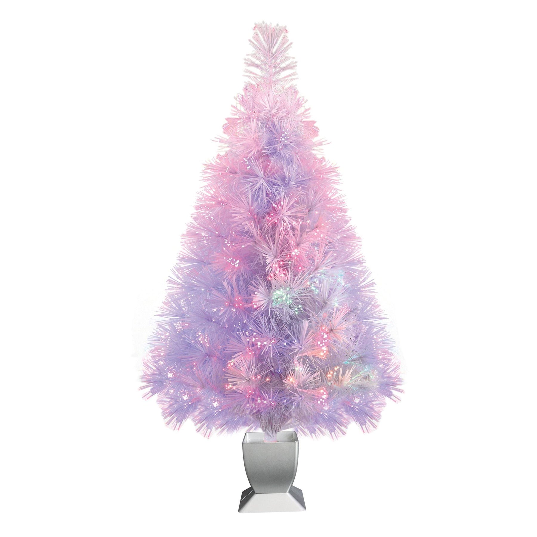 Holiday Time Prelit LED Fiber Optic Spruce Artificial Christmas Tree - White - 32 in
