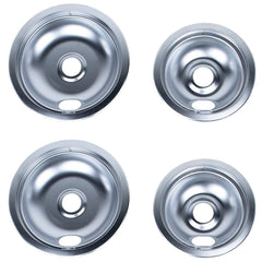Certified Appliance Accessories 50001-c Chrome Style A 2 Large 8" & 2 Small 6" Replacement Drip Bowls for Whirlpool, Kenmore, Frigidaire & Maytag