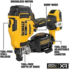 Dewalt 20V Max 15 Cordless Coil Roofing Nailer Kit