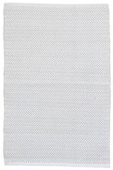 Dash & Albert Herringbone Pearl Grey Indoor/Outdoor Rug 2.5ft x 8ft
