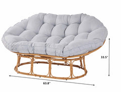 Better Homes & Gardens Double Papasan Accent Chair, Cream Boucle