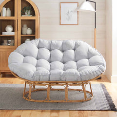 Better Homes & Gardens Double Papasan Accent Chair, Cream Boucle