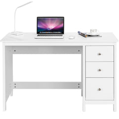 Computer Desk Study Writing Desk Home Office Workstation with 3 Drawers Black