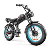 EMOKO C93 Electric Bike - Dual 2000W Motors - Removable 23ah Battery - up to 100 Km Range - Shimano 7 - Speed Gears - Hydrualic Brake - 20" Wheels, Blue Color