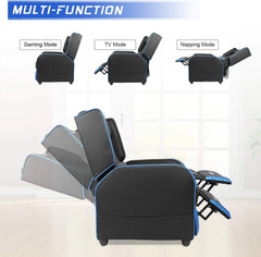 PUKAMI Gaming Recliner Chair for Adults 400 lb Racing Style Sofa Big and Tall PU Leather Recliner Seating Modern Ergonomic Lounge Recliner Chair Comfortable Home Movie Theater for Living Room