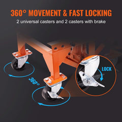 BENTISM Hydraulic Motorcycle Lift Table 350 lb Height 13' - 36' Dirt Bike Scissor Jack Stand with Wide Deck Safety Pin J - Hook