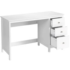Computer Desk Study Writing Desk Home Office Workstation with 3 Drawers Black