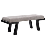 Zesthouse 47.4" Linen Upholstered Bench, Entryway Bench with Solid Wood Legs, Modern Ottoman Bench for Living Bedroom Room, Beige