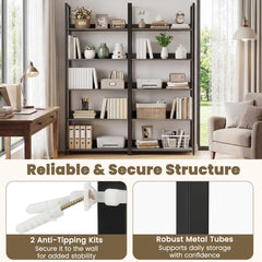 Tangkula 5-Tier Bookshelf for Living Room