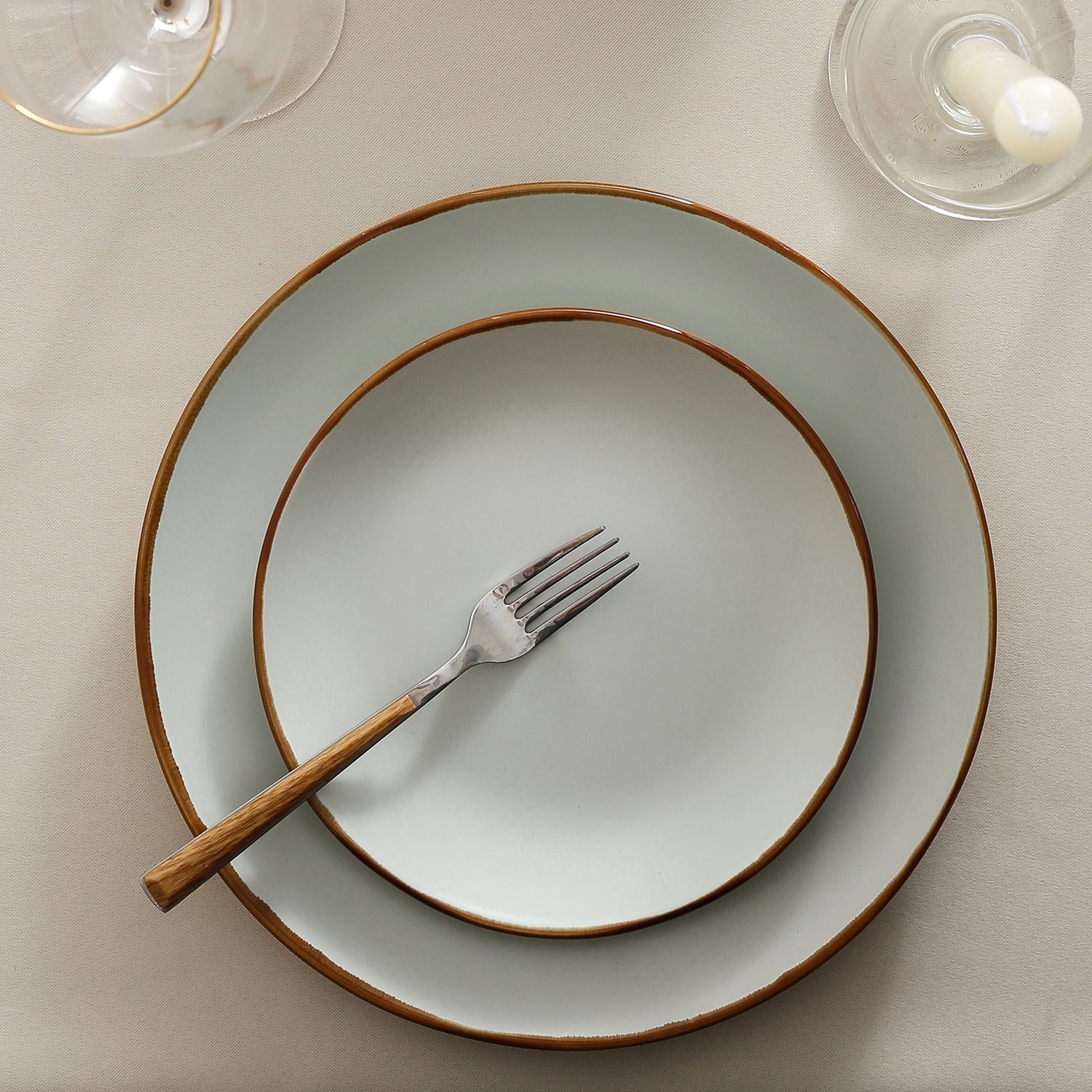 Stone + Lain Brasa Stoneware Collection Dinnerware Set, 32 - Piece Service for 8, Blue
