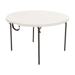 Lifetime 48 in Round Fold - in - Half Table, Indoor/Outdoor Essential, White Granite (280064)