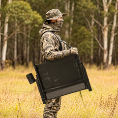 AECOJOY Heated Hunting Chair, Camouflage Pattern, Foldable Design for Cold Weather Outdoor Sports