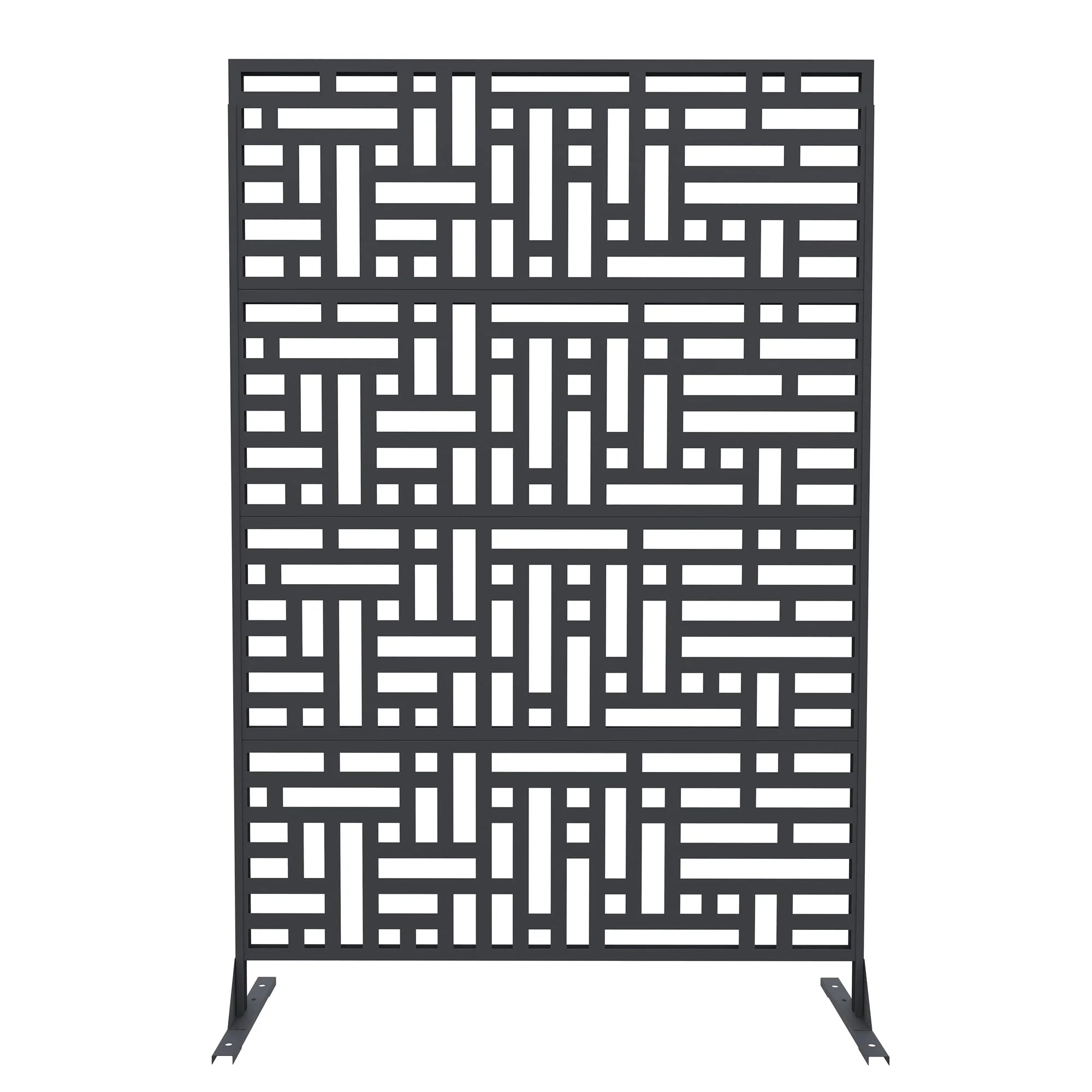 Accreate Decorative Wrought Privacy Screen - Easy Snap - Together Room Divider for Indoor/Outdoor Use, Breathable Wind - Resistant Partition with Anti - Tip Base (6x3.8ft)