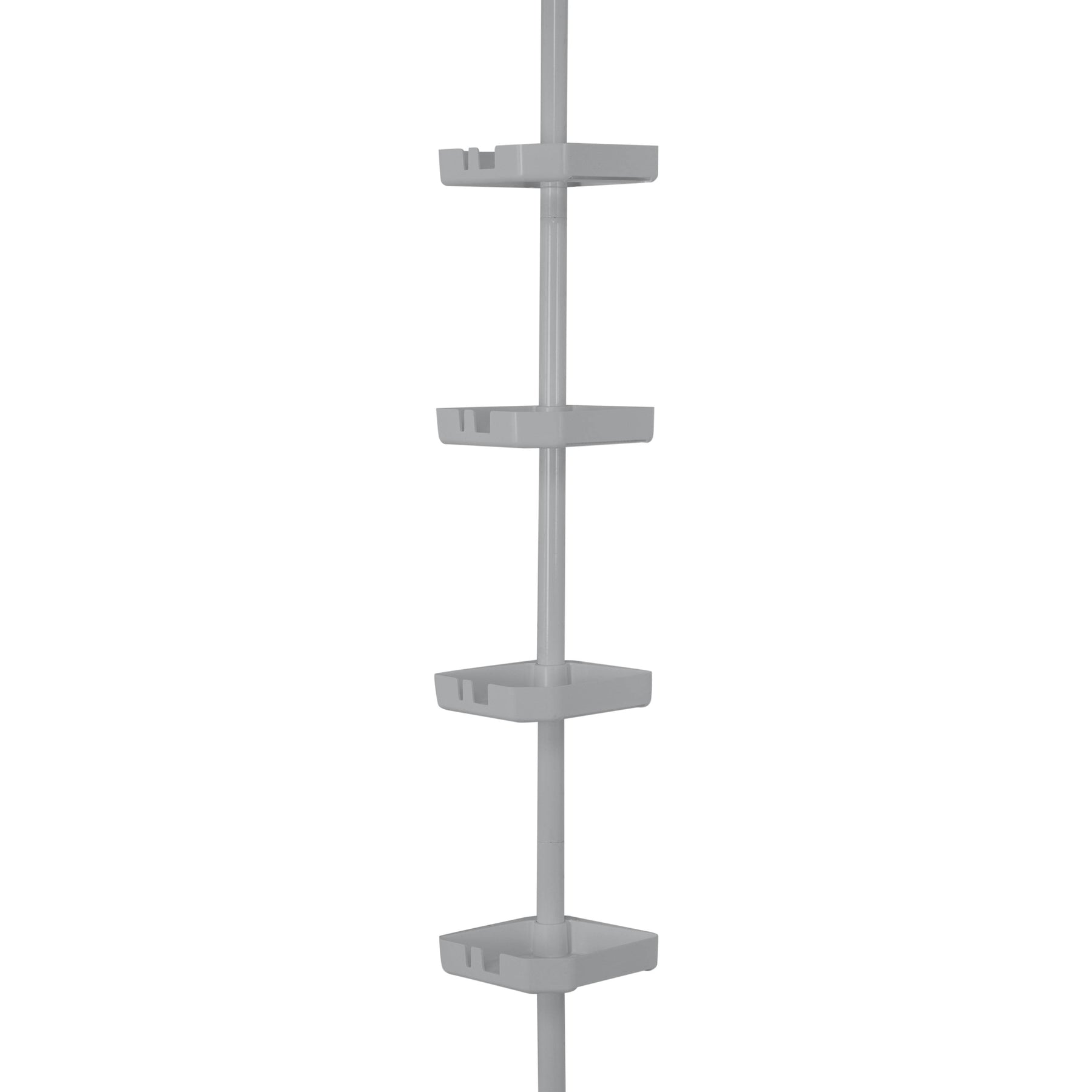 Bath Bliss 4 Tier Tension Corner Shower Organizer Caddy, Grey