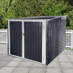6.3' x 6.1' Outdoor Storage Shed Clearance, Metal Outdoor Storage Cabinet with Double Lockable Doors, Waterproof Tool Shed, Stores 4 Bikes, Backyard Shed for Garden, Patio, Lawn