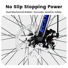A2660 26 in Mountain Bike, 21 - Speed Disc Brakes, Durable Frame, Front, Rear Dual - Shock Absorption, Unisex for Commuting, Travel, School, Mountain and City Road Cycling
