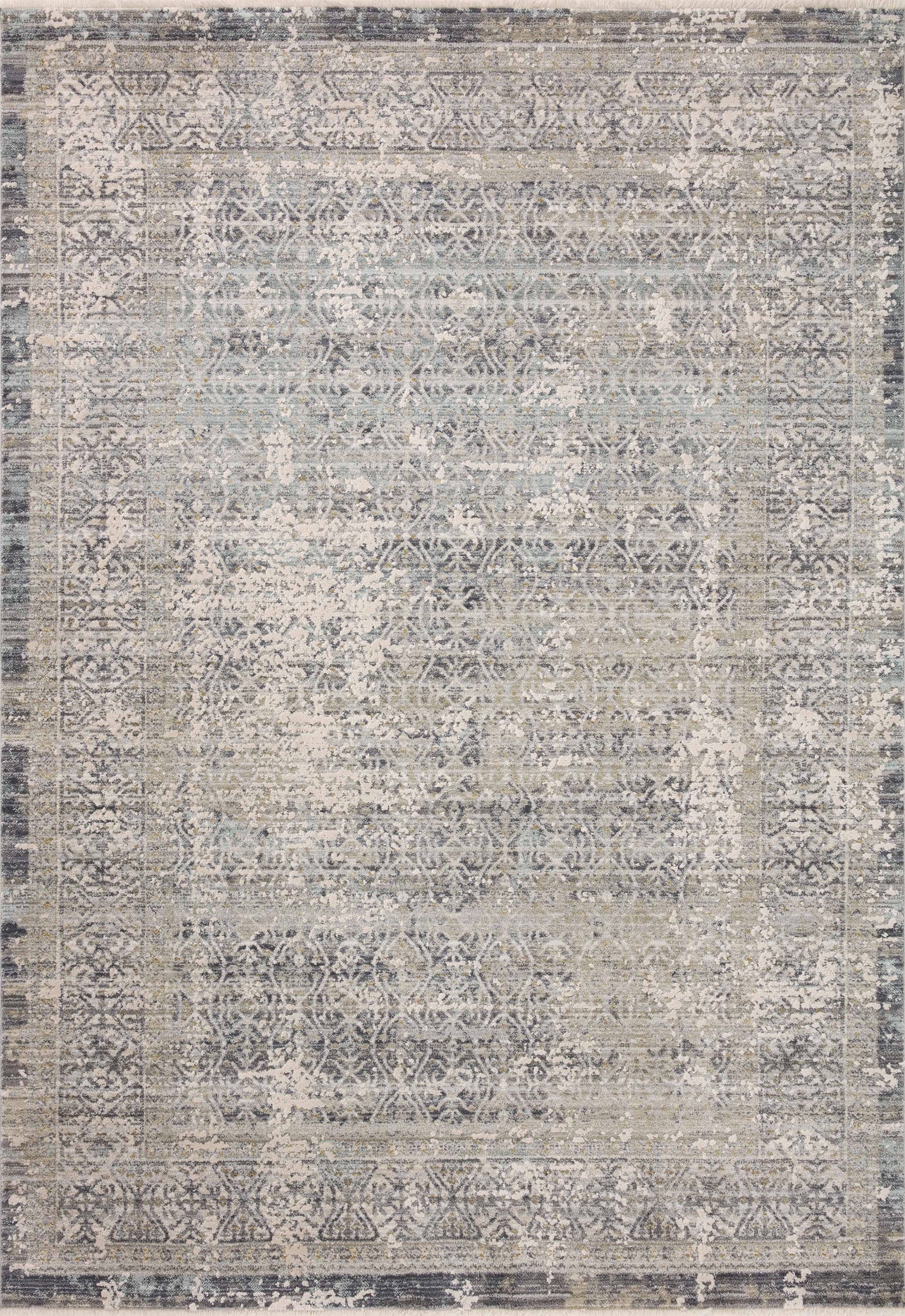 Amber Lewis x Loloi 7'10" 7'10" Sky/Stone Round/Square Alie ALE-04 Area Rug