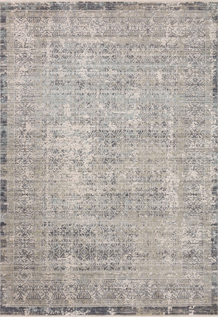 Amber Lewis x Loloi 7'10" 7'10" Sky/Stone Round/Square Alie ALE-04 Area Rug