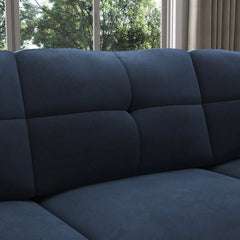 HONBAY Rivet Corner Sofa L - Shaped Sofa Couch Reversible 4 - Seater Couch for Living Room and Apartment, Dark Blue