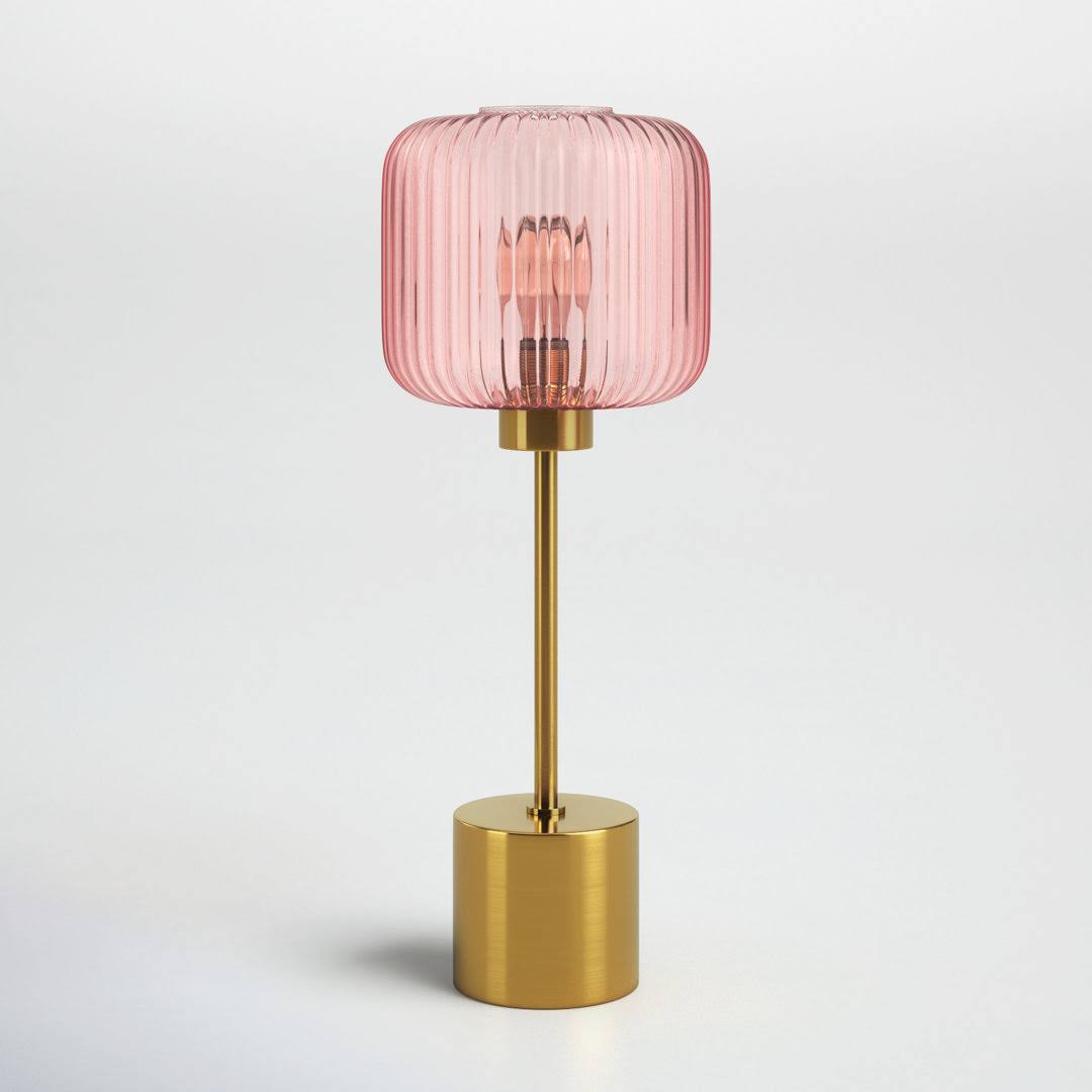 Gracieleigh 21.25" Table Lamp Joss & Main Shade Color: Pink