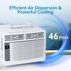 GAOMON Smart 6000 BTU Window Air Conditioner - WiFi - Enabled AC with Remote & App Control, Timer, Sleep Mode, Easy Install Kit, Cools Rooms up to 350 Sq. Ft, 115V, White
