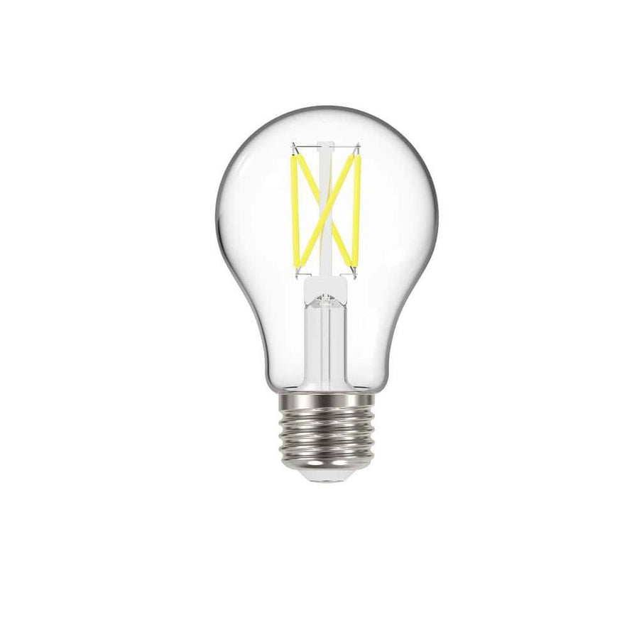 Ecosmart 60-Watt Equivalent A19 Dimmable Clear Glass Filament LED Light Bulb Soft White (4-Pack)