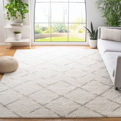 Angelka Geometric Ivory/Beige Area Rug Wrought Studio Rug Size: Rectangle 2'3" x 4'