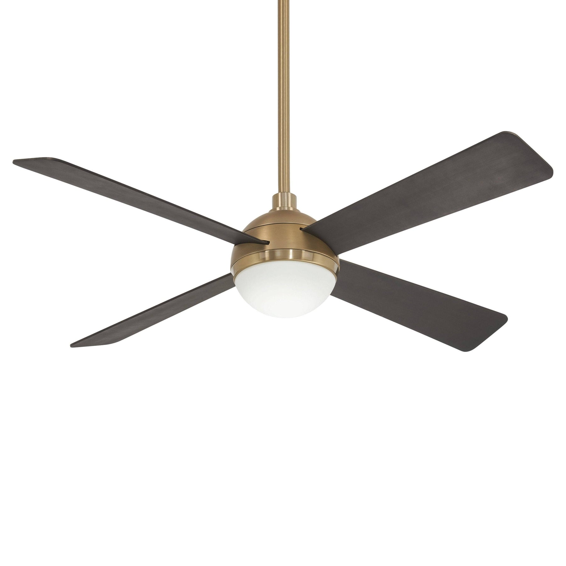 Minka-Aire F623L-BBR/SBR Orb 54 inch Soft Brass with Brushed Carbon Blades Ceiling Fan in Brushed Brass/Soft Brass