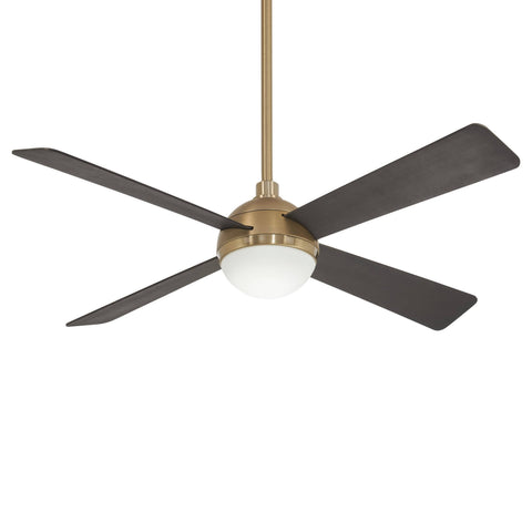 Minka-Aire F623L-BBR/SBR Orb 54 inch Soft Brass with Brushed Carbon Blades Ceiling Fan in Brushed Brass/Soft Brass
