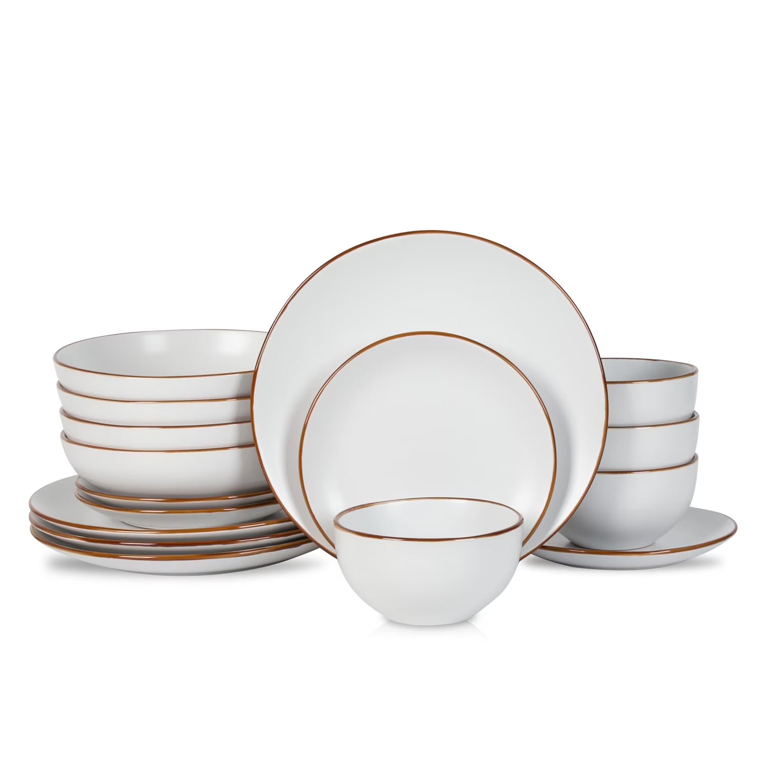 Stone + Lain Brasa Stoneware Collection Dinnerware Set, 32 - Piece Service for 8, Blue