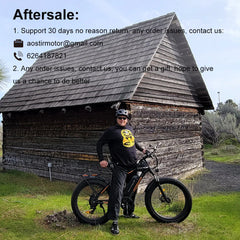 Aostirmotor Electric Mountain Bike, 48V 13AH Removable Lithium Battery 750W Ebike with Rack, 26" 4.0 in Fat Tire Bike, Electric Bicycle for Adults(Black)
