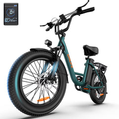 URLIFE 20" Electric Bike for Adults, 1000W Peak Motor, 48V 13AH Remobavle Battery, 7 - Speed Mountain Ebike, UL2849 - Black