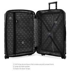 (2 Pack) PUR by Ifly Hardside 28" Checked Luggage, Black