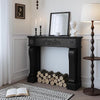 EPICOZY 44.5" Fireplace Mantel, Freestanding Fireplace Surround with Leg for Electric Fireplaces, MDF Mantel Surround with Shelf for Living Room with Decorative Pattern, Anti - Tipping & Waterproof