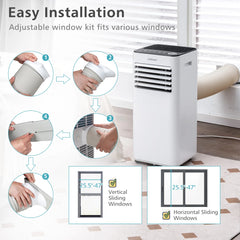 Costway 10000 BTU Portable Air Conditioner 3 - in - 1 Air Cooler with Fan Dehum Sleep Mode