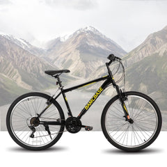 Hiland 26 27.5 29 in Mountain Bike, Mens Womens MTB with 21 Speeds, High - Tensile Steel Frame, V Brake, Hardtail Bicycle for Adults