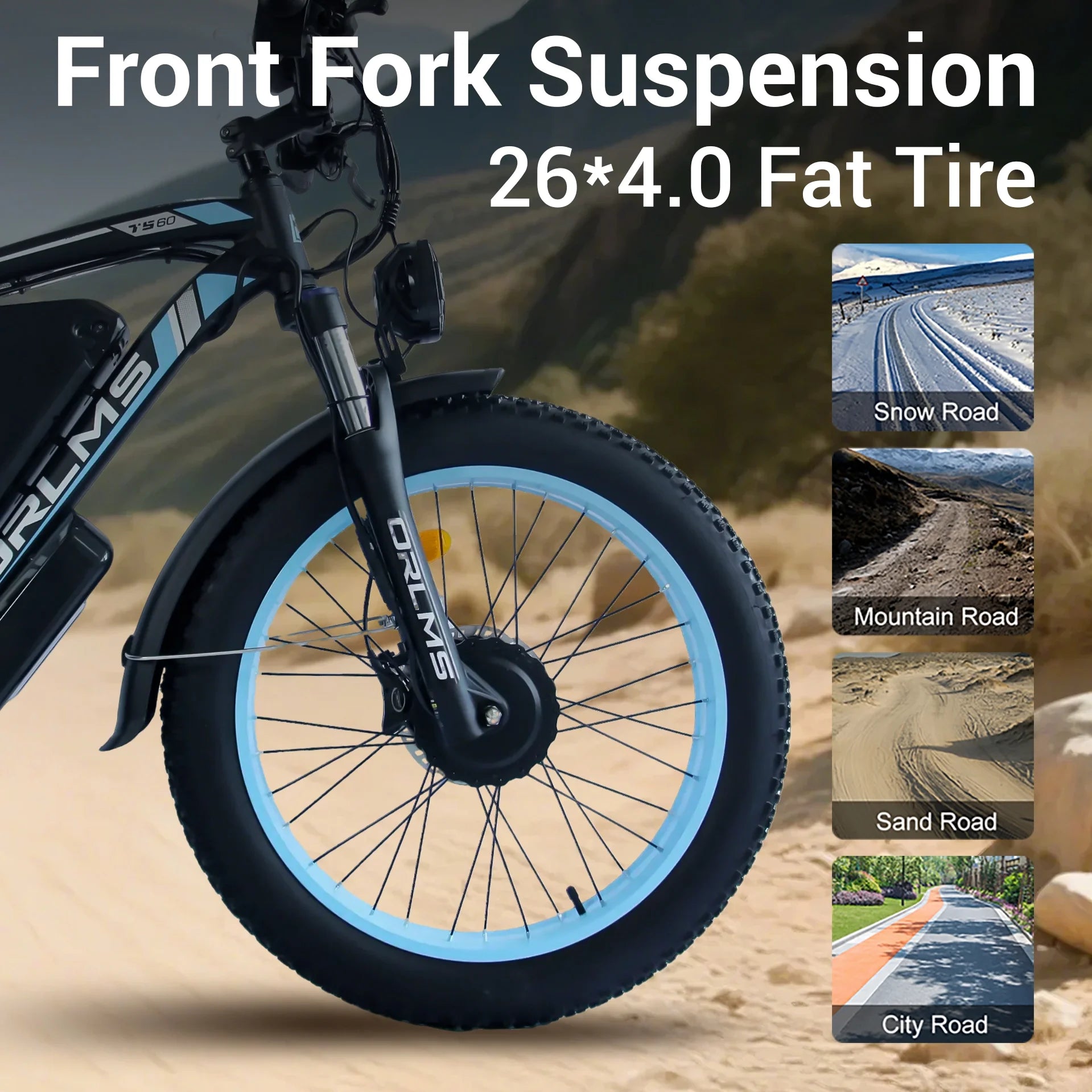 (US in Stock) 5000W Peak Dual Motor Electric Bike for Adults, 60V 25AH Removable Battery Ebike, 50MPH AWD 21 - Speed Mountain Snow E - Bike with 26" x 4.0 Fat Tire, Long Range Mountain Off - Road Ebikes