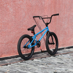 Cubsala 20 in Kids BMX Bike Freestylefor Age 6 - 14 Years Old Boys Girls with 4 Pegs, Black with Red Tires