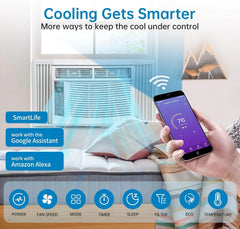 GAOMON Smart 6000 BTU Window Air Conditioner - WiFi - Enabled AC with Remote & App Control, Timer, Sleep Mode, Easy Install Kit, Cools Rooms up to 350 Sq. Ft, 115V, White