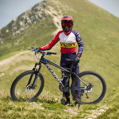A2660 26 in Mountain Bike, 21 - Speed Disc Brakes, Durable Frame, Front, Rear Dual - Shock Absorption, Unisex for Commuting, Travel, School, Mountain and City Road Cycling