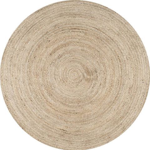 Santibanez Handmade Braided Jute Tan/Natural Rug Rosecliff Heights Rug Size: Round 6'