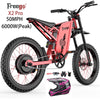 6000W(Peak) Motor 60V/35ah Battery, Freego X2pro Electric Motorcycle for Adults, Electric Bike 50MPH/7 Speed Off Road Electric Bicycle, 19x2 Full Suspension/Four - Piston Hydraulic Brake UL2849MTB