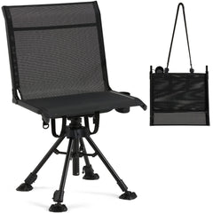 AECOJOY Hunting Chair Without Armrests, Lightweight Foldable Design, 360° Swivel for Blinds & Outdoor Use
