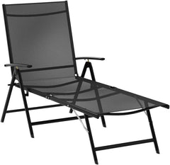 AECOJOY Outdoor Chaise Lounge Chair, Adjustable Reclining Folding Pool Lounger for Poolside