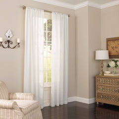 Eclipse White Chelsea UV Light Filtering Window Sheer Curtain