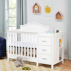 Davinci Charlie 4 - in - 1 Convertible Mini Crib & Changer in White