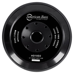 American Bass HD 10 in Subwoofer 1500 Watt RMS and 3000 Watt Max Power, 2 Ohm Impedance, 350 - Oz Magnet, and 3 - Inch Voice Coil, Pack of 1