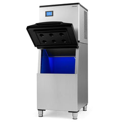 450 LBS/24H Commercial Split Ice Maker, Stainless Steel Ice Machine with 250 LBS Storage Bin, Self-Cleaning & Air Cooled for Restaurant Bar Cafe Hotel